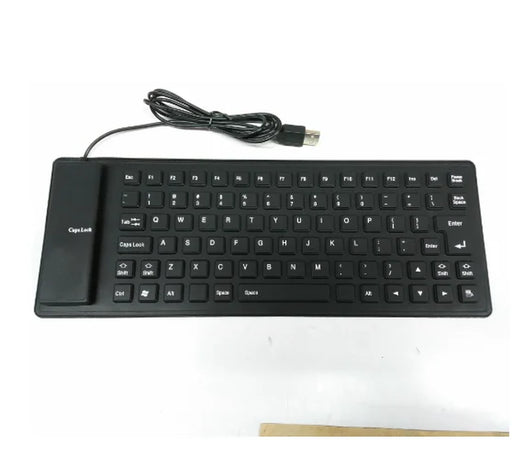 85/109Keys Foldable Silicone Keyboard USB Wired Silent Key Waterproof Dustproof Rollup Soft Touch Keyboard for Notebook Laptop