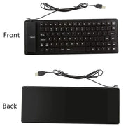 85/109Keys Foldable Silicone Keyboard USB Wired Silent Key Waterproof Dustproof Rollup Soft Touch Keyboard for Notebook Laptop