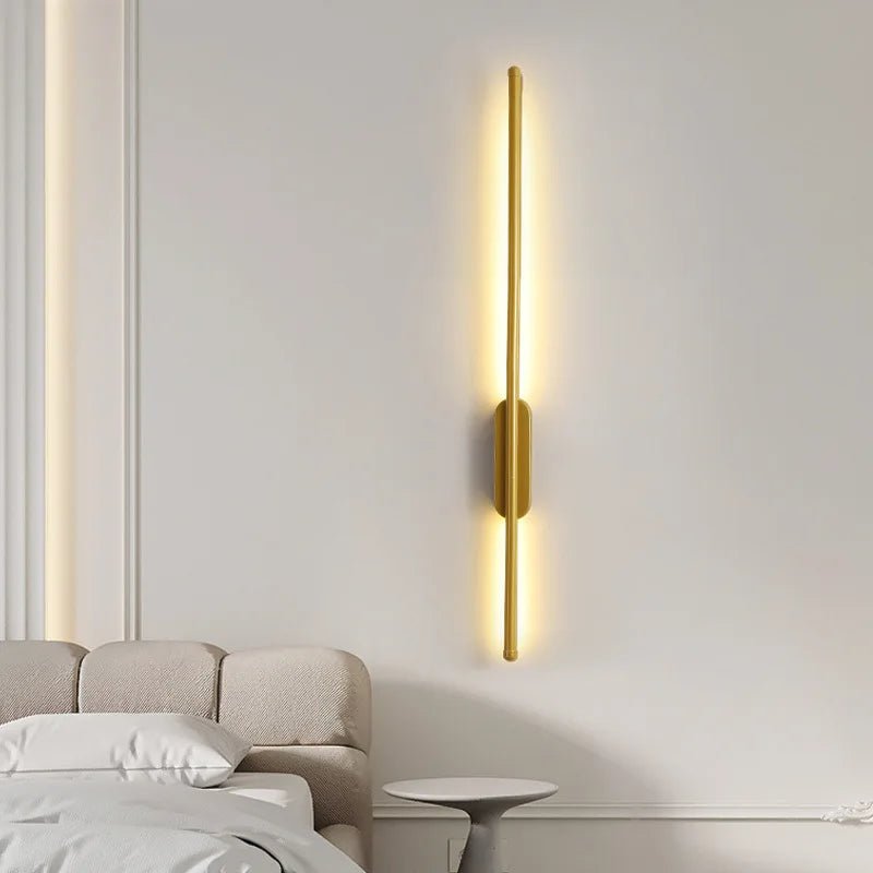 80cm x 60cm Modern Nordic Strip LED Wall Light in Full Copper Finish