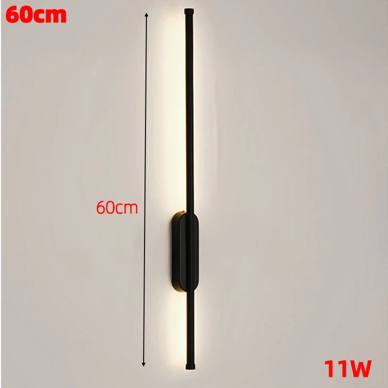 80cm 60cm Strip LED Living Room Wall light Modern Nordic Sofa background Full copper Bedroom Bedside wall light AC85 - 265V - Lacatang Shop