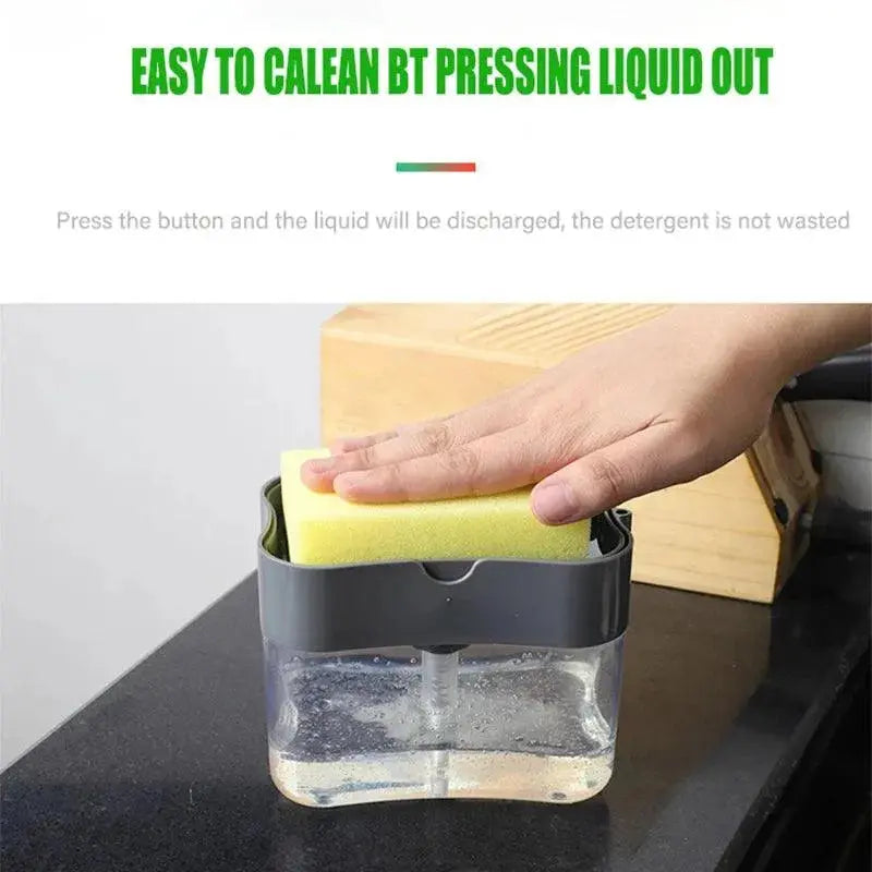 Dish Soap Dispenser Kitchen Liquid Soap Dispenser Sponge Caddy Soap Pump Dispenser with Sponge Holder Kitchen Cleaner Dish Soap Dispenser with Sponge Holder - Kitchen Liquid Soap Pump  AliExpress Lacatang Shop 