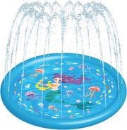 Kids Splash Pad Sprinkler - 3-in-1 Baby Pool and Water Toy for Outdoor Fun, 60-Inch Diameter Mat