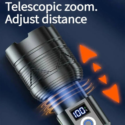 900W 900000000LM Powerful FlashLight Torch Long - range Powerful LED Flashlight USB Rechargeable Outdoor Camping Lamp Zoom Lantern - Lacatang Shop