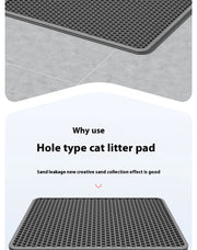 90x60CM Large Cat Litter Mat Waterproof Double Layer Non Slip Litter Box Tray Pad Washable Durable Pet Toilet Training Mat - Lacatang Shop