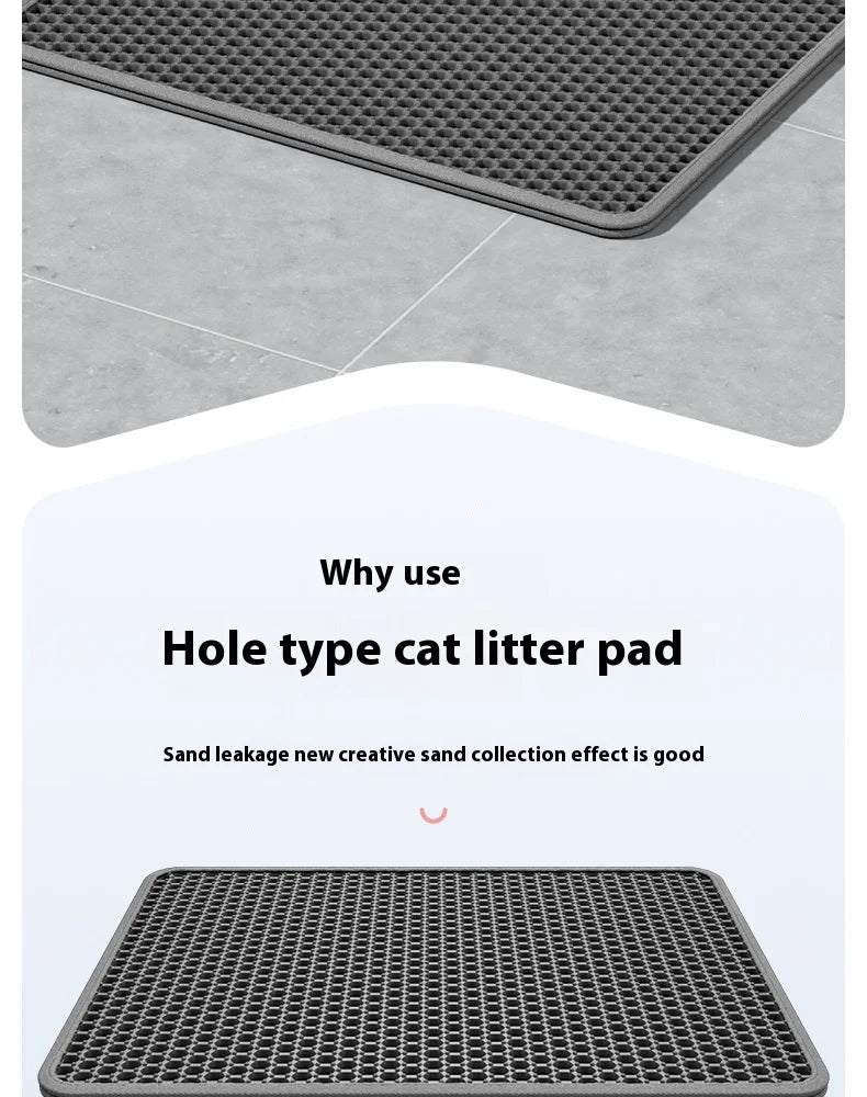 90x60CM Large Cat Litter Mat Waterproof Double Layer Non Slip Litter Box Tray Pad Washable Durable Pet Toilet Training Mat - Lacatang Shop