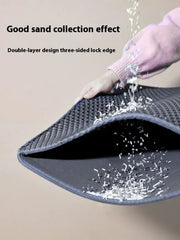 90x60CM Large Cat Litter Mat Waterproof Double Layer Non Slip Litter Box Tray Pad Washable Durable Pet Toilet Training Mat - Lacatang Shop