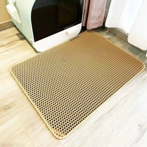 90x60CM Large Cat Litter Mat Waterproof Double Layer Non Slip Litter Box Tray Pad Washable Durable Pet Toilet Training Mat - Lacatang Shop