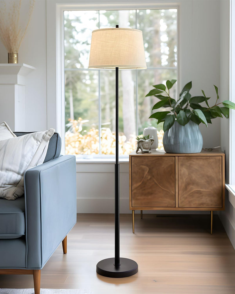 61.75" Modern Floor Lamp for Living Room, Tall Lamp for Bedroom, Floor Lamp with Rotary Switch, Industrial Standing Lamp for Nursery Study Room Office