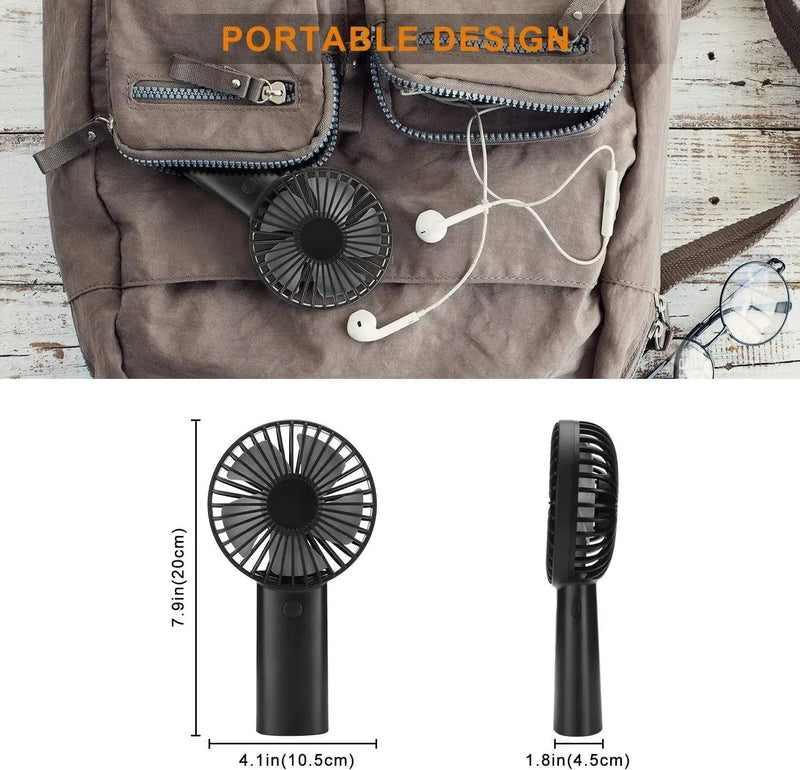 Portable Handheld Fan with 4400mAh Rechargeable Battery, Long Working Time - Ideal for Outdoor Activities Portable Handheld Fan with 4400mAh Rechargeable Battery, Long Working   AliExpress Lacatang Shop 