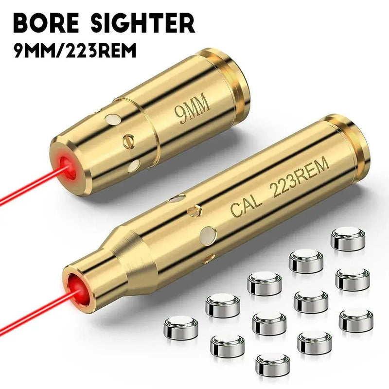 9mm 223Rem Tactical Laser Bore Sight Red Green Laser Boresighter Lazer Zeroing Cartridge Bore Sighter Laser Pointer Airsoft - Lacatang Shop