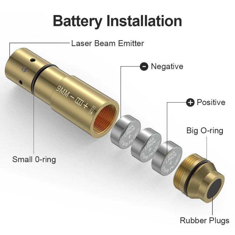 9MM Flat Head Red Dot Laser Training Cartridge for Pistol Marksmanship - Lacatang Shop
