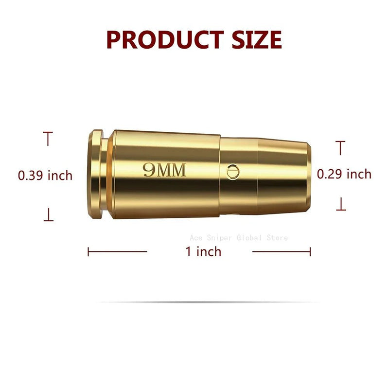 9mm Red Laser Boresighter Cartridge for Pistol and Rifle Scope Training - Lacatang Shop