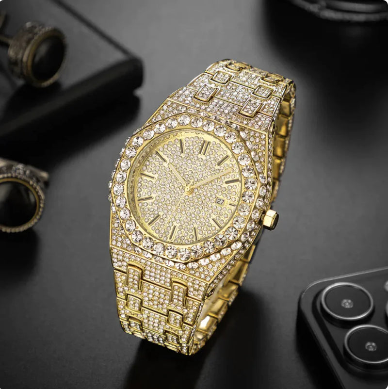 Men's Starry Diamond Quartz Watch