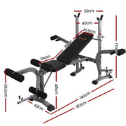 Everfit Adjustable Weight Bench 8-in-1 Multifunctional Gym Equipment for Bench Press and Full Upper Body Workouts