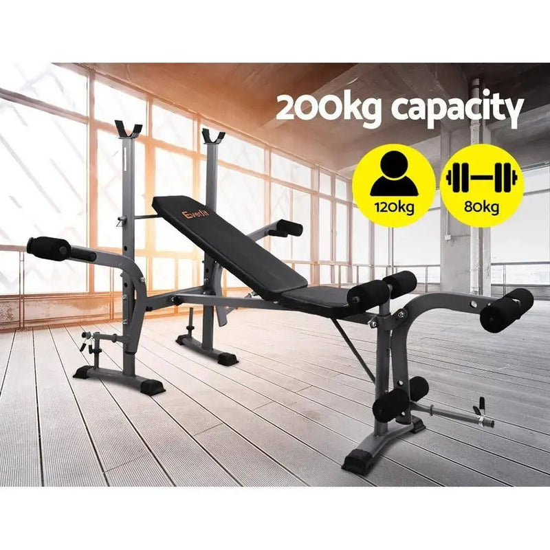 Everfit Weight Bench Adjustable Bench Press 8-In-1 Gym Equipment Everfit Adjustable Weight Bench 8-in-1 Gym Equipment for Home Home & Garden Ozdingo Lacatang Shop 