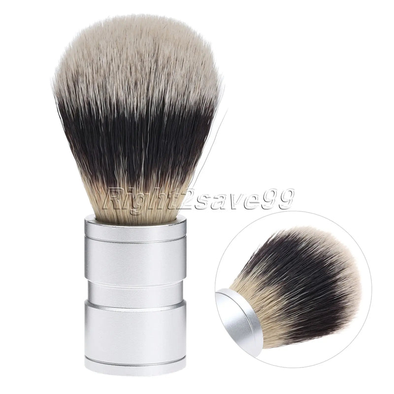 Silvertip Badger Hair Shaving Brush with Stainless Steel Handle - Comfortable Barber Tool for Men - Ideal Gift for Beard Grooming