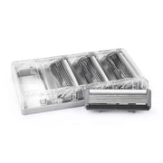 Qshave Black Spider New 6 Blade System Manual Shaving Razor from Germany with X6 Blades and Trimmer Blade, 4, 8, or 16 Cartridge Options