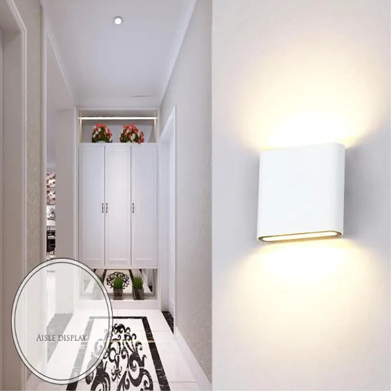 Outdoor Waterproof IP65 6W 12W LED Porch Lights Modern Indoor Decor Up Down Dual-Head Corridor Wall Lamp AC85-265V - Lacatang Shop