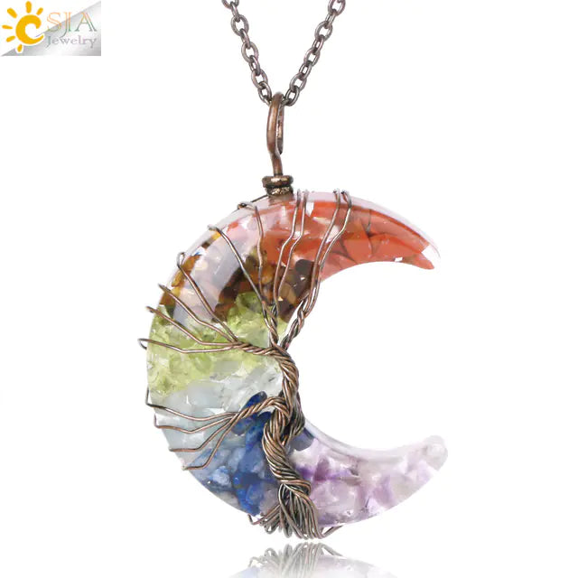 Tree of Life Moon Pendant