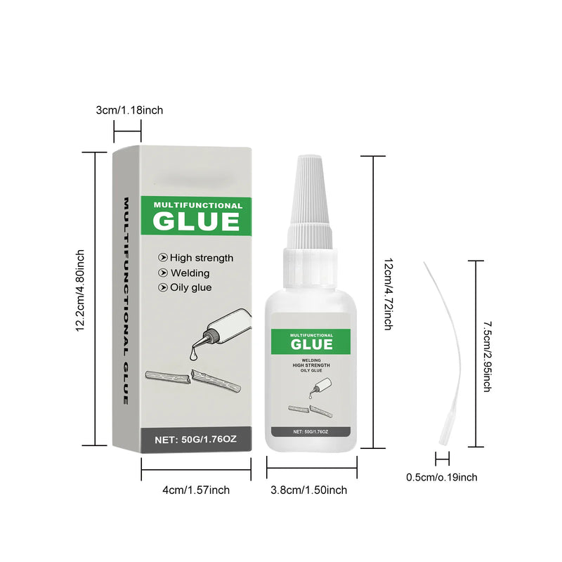 High Strength Oily Glue Universal Super Adhesive for Ceramics, Glass, Metal, Rubber, Plastic, and Wood