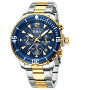 BIDEN Men's Watch, Chronograph, Fashion Casual, Date, Waterproof, Stainless Steel Strap, Men's Quartz Watch, Free Box