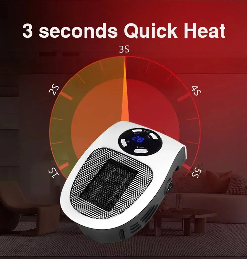 2025 popular wall-mounted heater mini hot air fan rapid heating electric heater office home heater small solar heater.