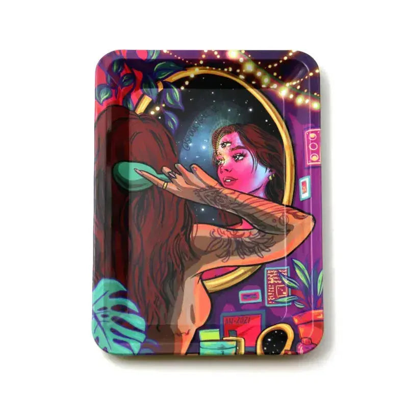 Collectible Metal Rolling Tray - 18x12.5cm (7x4.92inch) Collectible Metal Rolling Tray - 18x12.5cm (7x4.92inch) - Lacatang   Lacatang Shop Lacatang Shop 