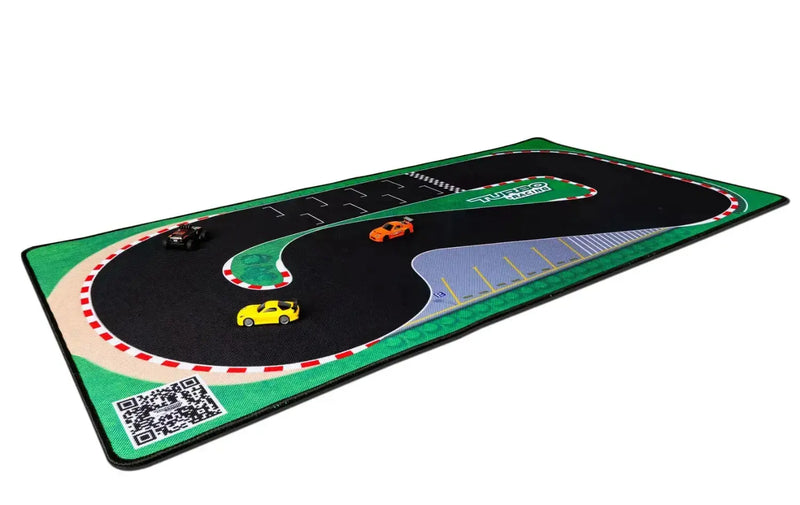 TURBO RACING 1:76 Remote Control Car Track Mat with Cement Blocks and Drift Jumps