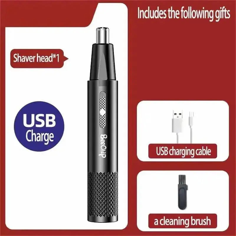 Nose Hair Trimmer USB Rechargeable Trimmer For Nose AndEar Hair Metal USB Rechargeable Nose Hair Trimmer - Metal, Ear & Nose Grooming Other AliExpress Lacatang Shop 