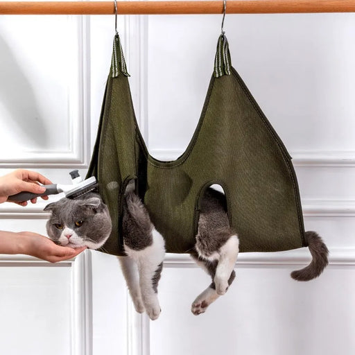 Cat Grooming Hammock Nail Cutting Anti Scratch Bite Fixed Bed for Cat Puppy Restraint Bag Pet Grooming Tools