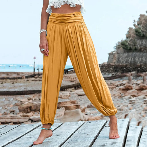 2023 Summer Women's Solid Color Versatile Zipper Wide Leg Pants Casual Pants Pants For Women Workout Pocket Pants.