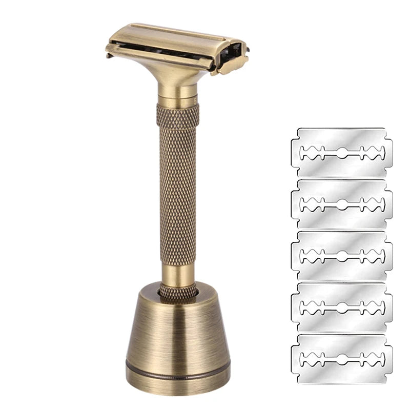 New Design Luxurious Razor Butterfly Open Adjustable Safety Classic for Superb Men's Shaving Razor Barber Shaver