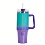 1pc, smooth flat glass with lid and straw, 30-ounce /40-ounce stainless steel kettle with handle, portable water cup. 1pc, smooth flat glass with lid and straw, 30-ounce /40-ounce   Lacatang Shop Lacatang Shop 