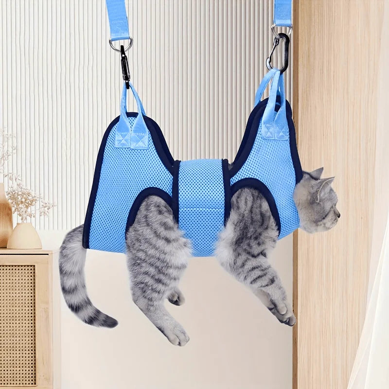 Pet Hammock for Dog Nail Clipping - Anti-Scratch Cat Dog Hammock Restraint Bag for Cat Grooming and Cleaning - Pet Grooming Accessory