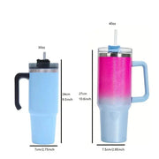 1pc, smooth flat glass with lid and straw, 30-ounce /40-ounce stainless steel kettle with handle, portable water cup. 1pc, smooth flat glass with lid and straw, 30-ounce /40-ounce   Lacatang Shop Lacatang Shop 