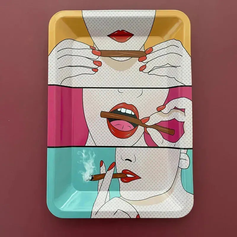 Collectible Metal Rolling Tray - PUFF OFF 18x12.5cm Collectible Metal Rolling Tray - PUFF OFF 18x12.5cm - Lacatang Shop  Lacatang Shop Lacatang Shop 