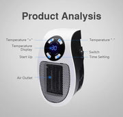 2025 popular wall-mounted heater mini hot air fan rapid heating electric heater office home heater small solar heater.