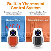 2025 popular wall-mounted heater mini hot air fan rapid heating electric heater office home heater small solar heater.