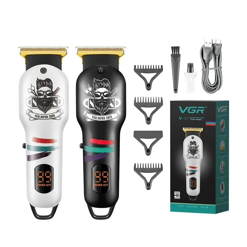 VGR Rechargeable Vintage Compact Electric Hair & Beard Trimmer Men's Grooming Body Face Cut Beard Electric Professional Hairstylist