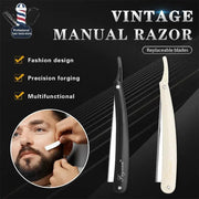 Professional Manual Straight Edge Shaver Razor Stainless Steel Sharp Barber Tool