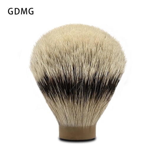 GDMG Brush-White Mount Slivertip Shaving Brush Hair Knot Bulb Badger Hair Handmade Men's Beard Care Tools Beard Cleaning Tool