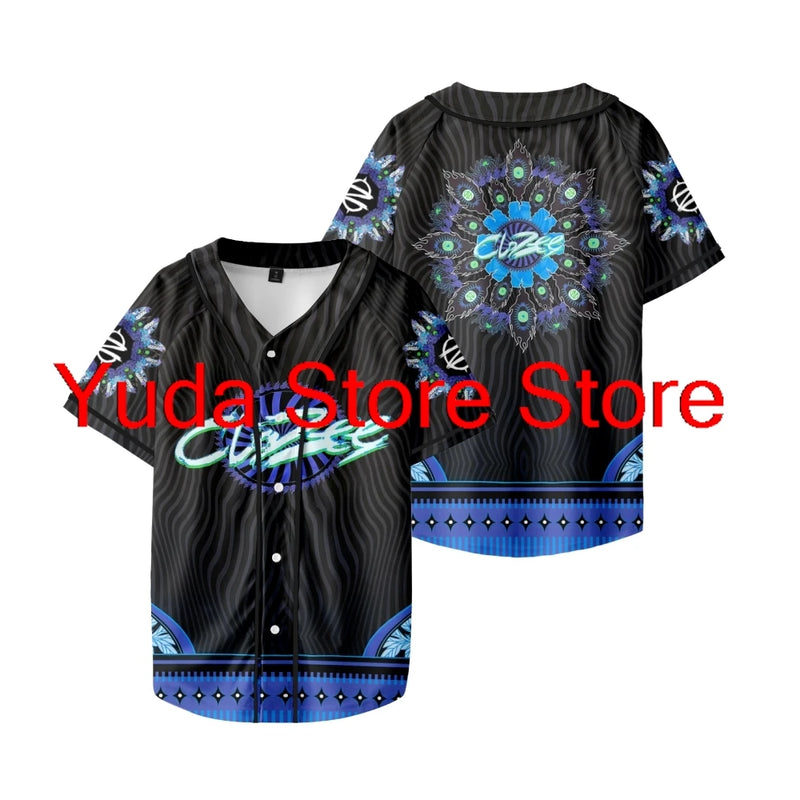 CloZee Merch Baseball Jersey Men/Women Casual Thin Button Baseball Uniform Oil Slick Custom Baseball Jersey