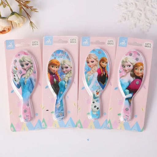 1PC Random Princess Minnie Frozen Comb Cartoon Cute Mini Beauty Fashion Toy Curly Hair Brush Comb Disney