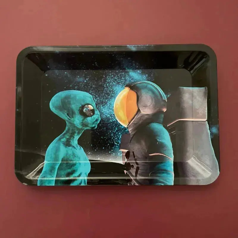 Collectible Metal Rolling Tray - 7 x 4.92 Inch Size Collectible Metal Rolling Tray - 7 x 4.92 Inch Size - Lacatang Shop  Lacatang Shop Lacatang Shop 