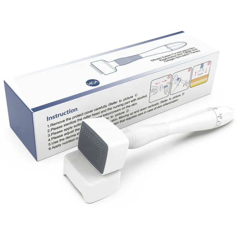 Adjustable Derma Stamp Microneedle 140 Pins Skin Care for Beard Growth and Scalp Hair