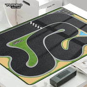 TURBO RACING 1:76 Remote Control Car Track Mat with Cement Blocks and Drift Jumps