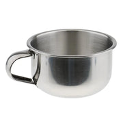 8cm Stainless Steel Shaving Mug Bowl Cup for Shaving Brush with Handle