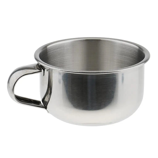 8cm Stainless Steel Shaving Mug Bowl Cup for Shaving Brush with Handle