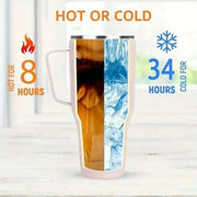 1pc, smooth flat glass with lid and straw, 30-ounce /40-ounce stainless steel kettle with handle, portable water cup. 1pc, smooth flat glass with lid and straw, 30-ounce /40-ounce   Lacatang Shop Lacatang Shop 