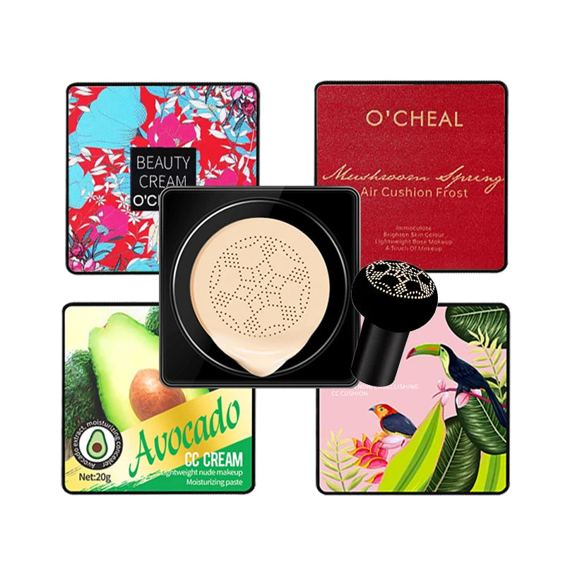OCHEAL Mushroom Head BB Cream Foundation for Face Makeup, Concealer Cushion, and Compact Makeup Base